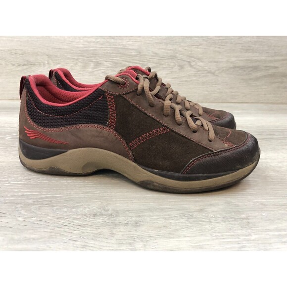Dansko Shoes - Dansko Sabrina 4202067867 Women 40 Brown Leather RoundToe Casual Walking Sneaker